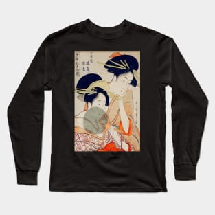 Traditional Japanese Women vintage painting Long Sleeve T-Shirt